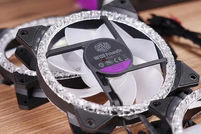 Alt view image 6 of 7 - MasterFan MF120 Prismatic(3 in 1 with ARGB LED Controller)Addressable RGB 120mm Fan w/ Radiant Crystalline Lighting Effect-Crystallized Loop w/Tri-Loop ARGB Lighting, 24+6 Individually controlled LEDs