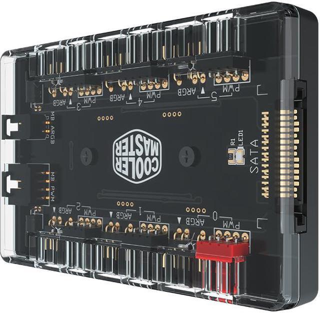 Alt view image 6 of 9 - Cooler Master MasterFan ARGB and PWM Hub - 6 Ports for Addressable RGB Lighting with PWM