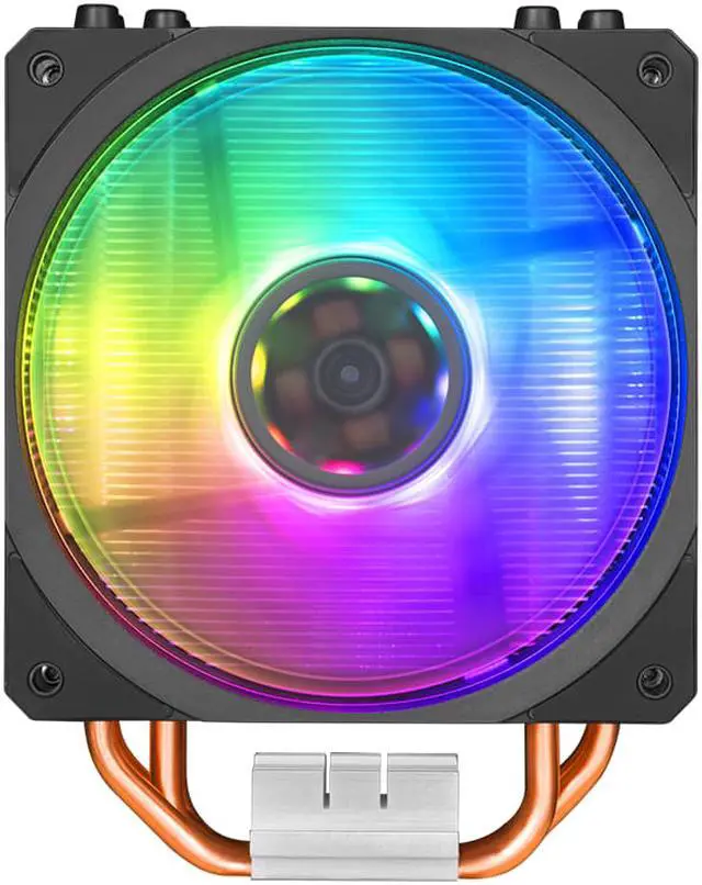 Alt view image 5 of 6 - Cooler Master Blizzard T400 ARGB CPU Cooler - 4 CDC Heatpipes, Addressable RGB SF120R PWM Fan & Wired ARGB Controller Included