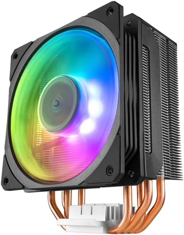 Alt view image 6 of 6 - Cooler Master Blizzard T400 ARGB CPU Cooler - 4 CDC Heatpipes, Addressable RGB SF120R PWM Fan & Wired ARGB Controller Included