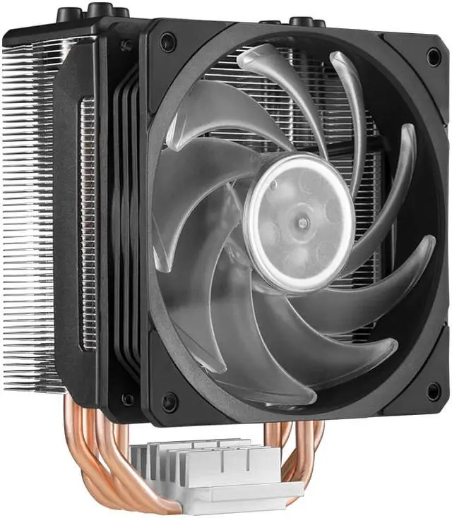 Alt view image 3 of 6 - Cooler Master Blizzard T400 ARGB CPU Cooler - 4 CDC Heatpipes, Addressable RGB SF120R PWM Fan & Wired ARGB Controller Included