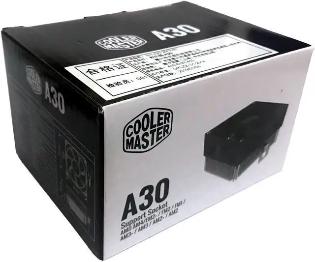 Alt view image 3 of 7 - Cooler Master A30 Standard CPU Cooler - 80mm Low Noise Cooling Fan & Heatsink - For AMD Only