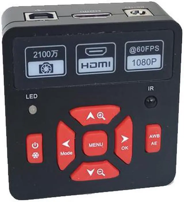 Alt view image 2 of 5 - 21MP 1080P HDMI USB Digital Microscope Camera 300X C-Mount Magnification Adjustable Zoom Lens for IC Motherboard Repair