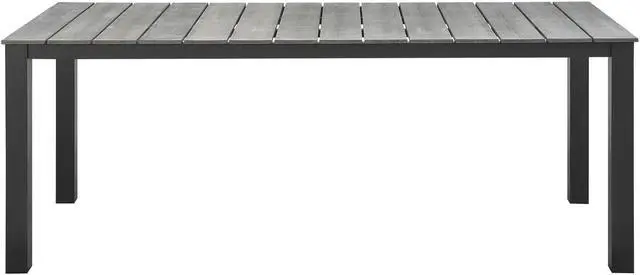 Alt view image 2 of 3 - Maine 80" Outdoor Patio Dining Table - Brown Gray