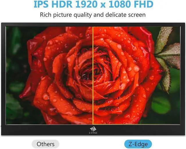 Alt view image 2 of 7 - Z-EDGE Ultra2 15.6" 1920 x 1080 Full HD LED Backlight IPS Portable Monitor, 8 ms, 60 Hz, with Type-C HDMI Port, Built-in Speakers, Secondary Display for Mac/Phone/Laptop/Nintendo/Xbox/PS4