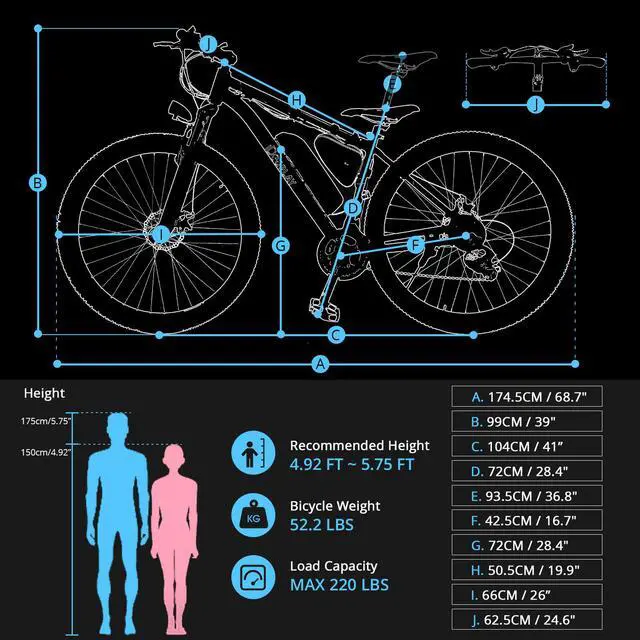 Alt view image 7 of 7 - IDEAPLAY Electric Bike 26, 350W Mountain Bike With Removable 36V, 8A Lithium Battery, 20mph Adult Electric Bicycles With 18 Speed for Men and Women UL Certified