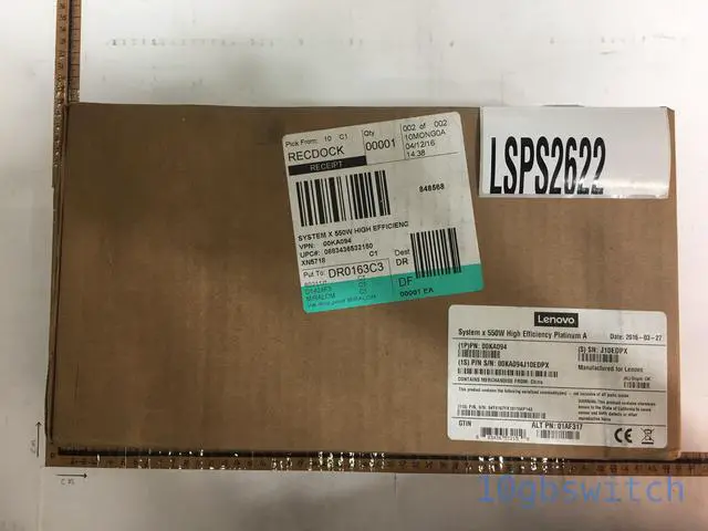 Alt view image 5 of 12 - LENOVO DCG 00KA094 550W HE Platinum AC PSU