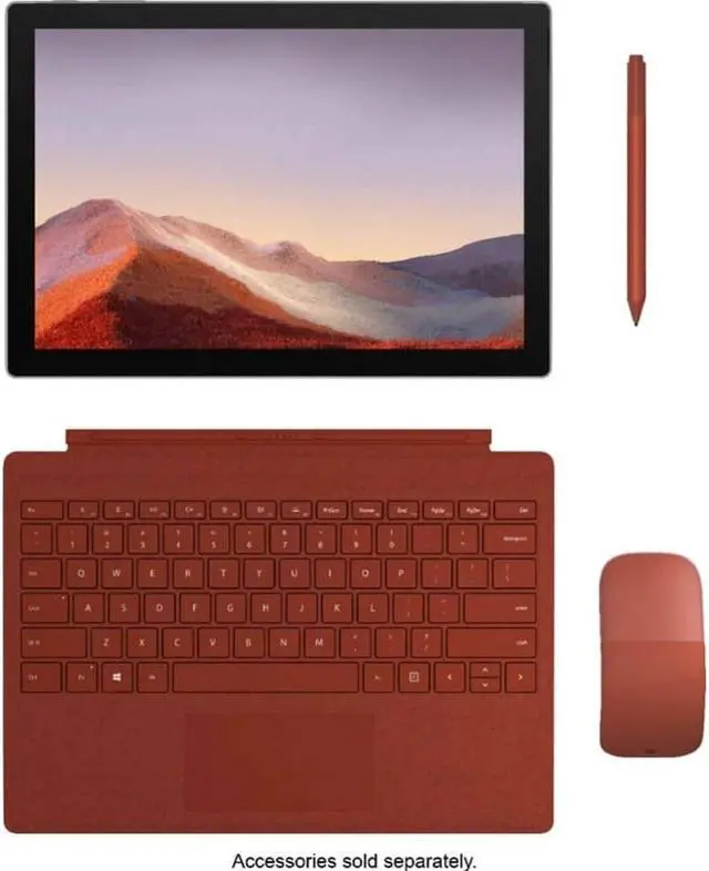 Alt view image 6 of 15 - Microsoft Surface Pro 7 – 12.3" Touch-Screen - Intel Core i3-4GB Memory - 128GB Solid State Drive (Latest Model) – Platinum, VDH-00001
