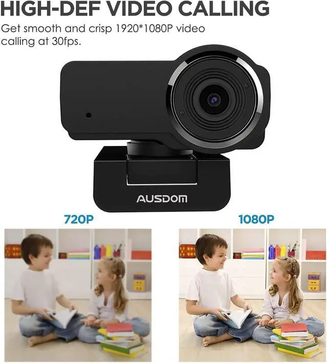 Alt view image 6 of 6 - Ausdom AW635 1080P Streaming Live Webcam