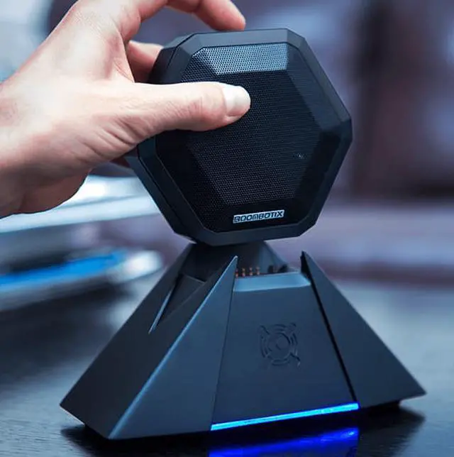 Alt view image 5 of 8 - Boombotix - Boombot Bass Station, Wireless Ultraportable Weatherproof Bluetooth Speaker with Subwoofer Dock, Pitch Black