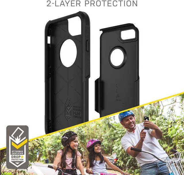 Alt view image 5 of 13 - Otterbox 77-56650 Cummuter Series Case for iPhone SE (2nd gen) and iPhone 8/7, Black