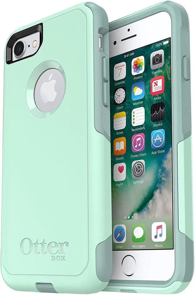 Alt view image 2 of 16 - OtterBox 77-56653 Commuter Series Case for iPhone SE (2nd gen) and iPhone 8/7 - Ocean Way (Aqua Sail/Aquifer)