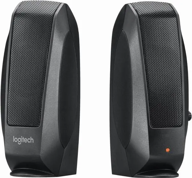 Alt view image 6 of 11 - Logitech S-120 2-Piece 2 Channel Multimedia Speaker System w/Headphone Jack (Black)