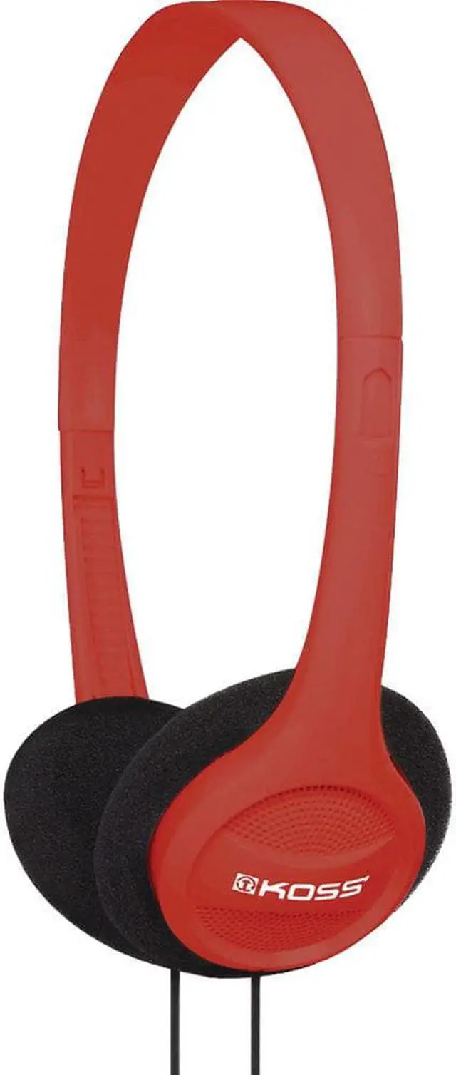 Alt view image 2 of 7 - Koss KPH7R Portable On-Ear Headphone with Adjustable Headband - Red