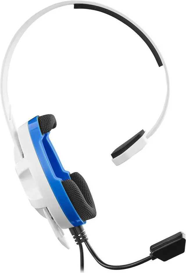 Alt view image 4 of 8 - Turtle Beach Recon Chat Wired Gaming Headset for PS5, PS4 & PC - White/Blue