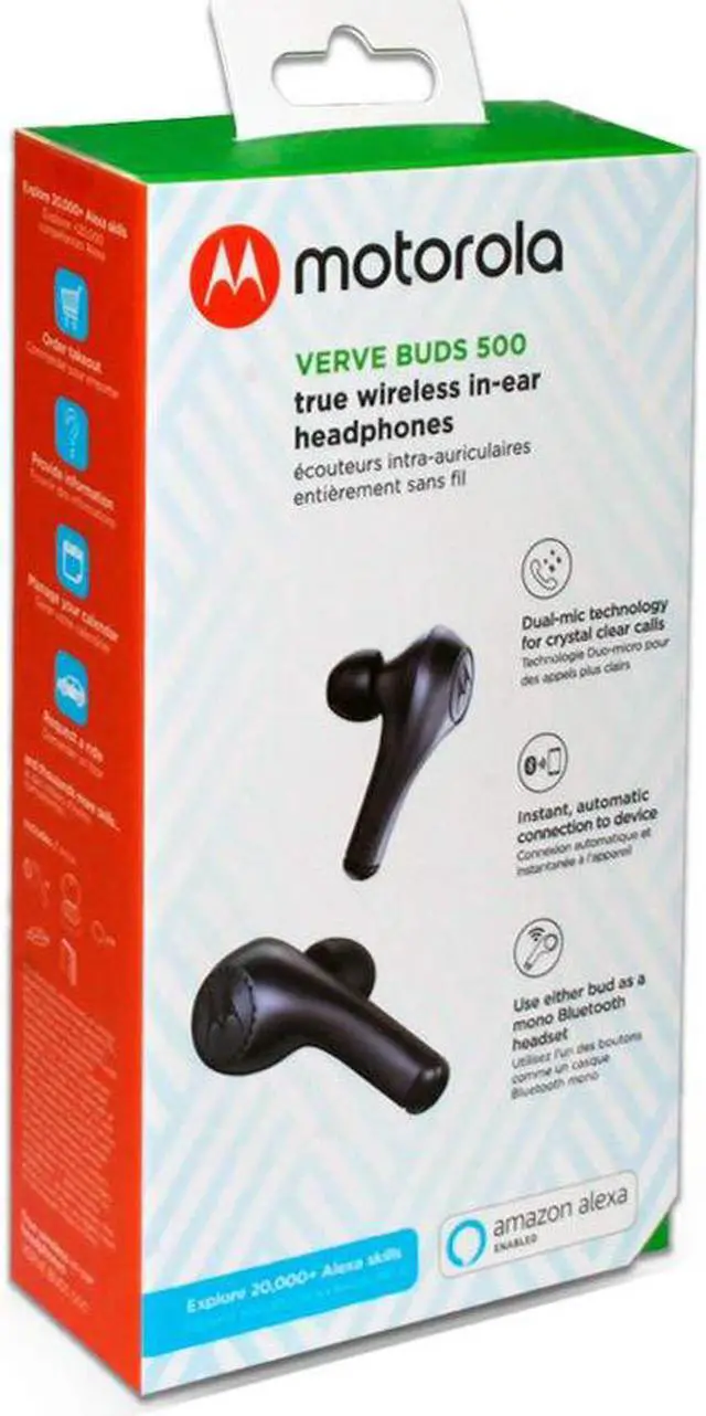 Alt view image 2 of 4 - Motorola Verve Buds 500 True Wireless Bluetooth In-Ear Headphones Black