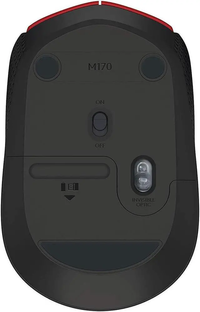 Alt view image 5 of 19 - Logitech M170 910-004941 Red 1 x Wheel USB RF Wireless Optical Mouse