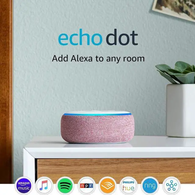 Alt view image 8 of 11 - Amazon Echo Dot (3rd Generation) Smart Speaker with Alexa - Plum