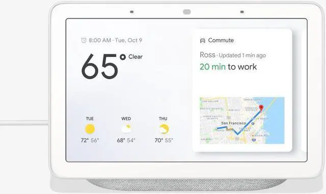 Alt view image 15 of 20 - Google Home Hub with Google Assistant Chalk