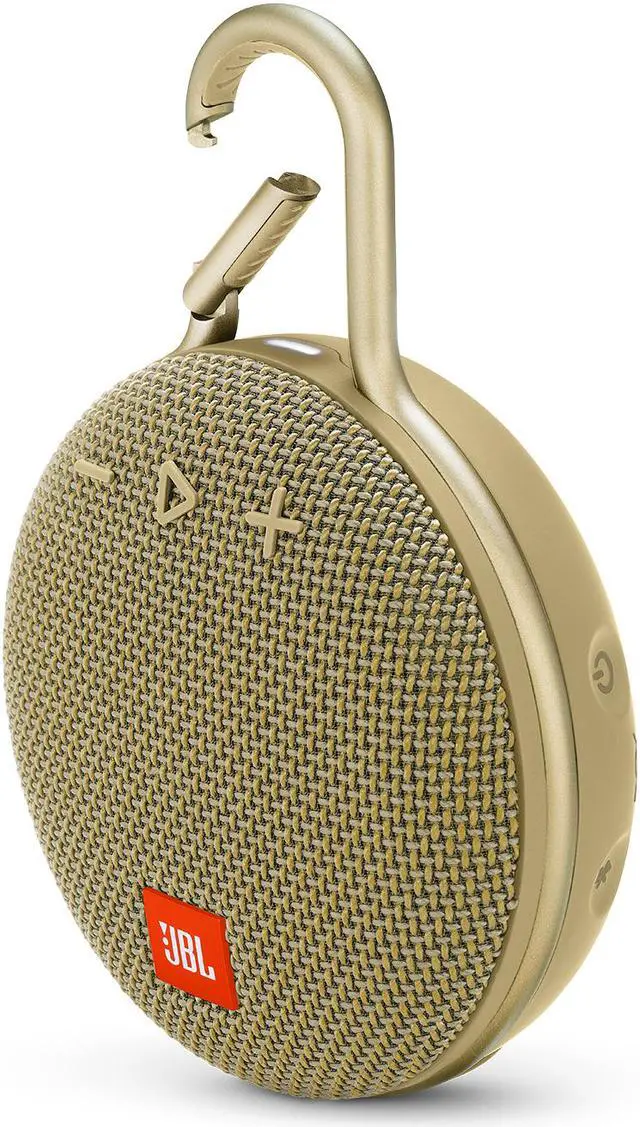 Alt view image 7 of 13 - JBL Clip 3 Portable Bluetooth Waterproof Speaker (Sand)