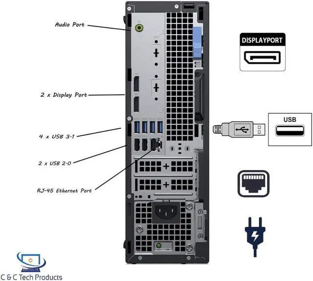 Alt view image 3 of 5 - Dell Optiplex 5070 Small Form,9th Gen Intel Core i5-9500 Six Core Processor,16GB DDR4,256GB SSD,Intel UHD Graphics 630,USB,Display Port,Windows 10 Pro