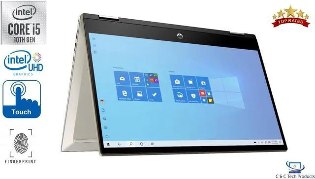 Main image of HP Pavilion X360 14" Full HD IPS LED Touchscreen 2-in-1 Laptop,10th Gen Intel Core i5-1035G1,8GB DDR4,512GB SSD,Intel UHD Graphics 620,Wifi-AC,BlueTooth 5.0,Finger Print Reader,Windows 10 Pro