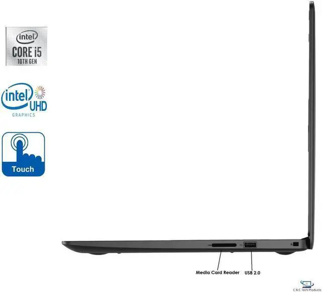 Alt view image 3 of 7 - Dell Inspiron 15.6" Full HD TouchScreen Laptop,10th Gen Intel Core i5-1035G1,32GB DDR4,256GB SSD Plus 1TB HDD,Intel UHD Graphics,Wifi-AC,Bluetooth,HDMI, USB, Windows 10 Pro