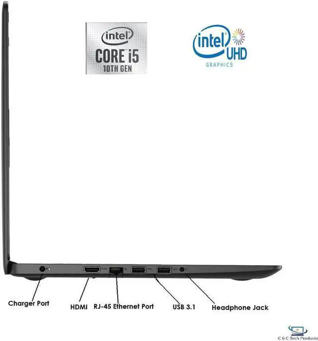 Alt view image 2 of 7 - Dell Inspiron 15.6" Full HD TouchScreen Laptop,10th Gen Intel Core i5-1035G1,32GB DDR4,256GB SSD Plus 1TB HDD,Intel UHD Graphics,Wifi-AC,Bluetooth,HDMI, USB, Windows 10 Pro