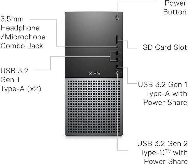 Alt view image 2 of 5 - Dell XPS 8950 12th Gen Intel Core i7-12700 8-Core Processor,16GB DDR5,2TB SSD,Intel UHD Graphics, Killer Wifi-AX, Bluetooth,DisplayPort,Windows 11 Pro