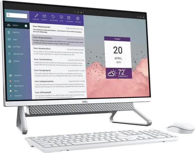 Alt view image 3 of 6 - Dell Inspiron 5400 24" Inch Full HD TouchScreen All-In-One PC,11th Gen Intel Core i5-1135G7 Processor,12GB DDR4,256GB SSD Plus 1TB HDD, Intel Iris Xe Graphics,Wifi-AX, Bluetooth,HDMI,Windows 10 Pro