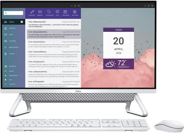 Alt view image 6 of 6 - Dell Inspiron 5400 24" Inch Full HD TouchScreen All-In-One PC,11th Gen Intel Core i5-1135G7 Processor,12GB DDR4,256GB SSD Plus 1TB HDD, Intel Iris Xe Graphics,Wifi-AX, Bluetooth,HDMI,Windows 10 Pro