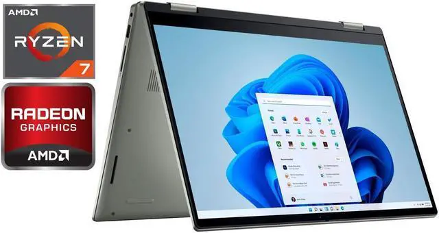 Main image of Dell Inspiron 7425 14" FHD+ (1920 x 1200) 2-in-1 Touchscreen Notebook,AMD Ryzen 7 5825U Processor,8GB DDR4,2TB SSD,AMD Radeon Graphics,Wifi-6,Bluetooth,HDMI,USB Type-C,Windows 11 Pro