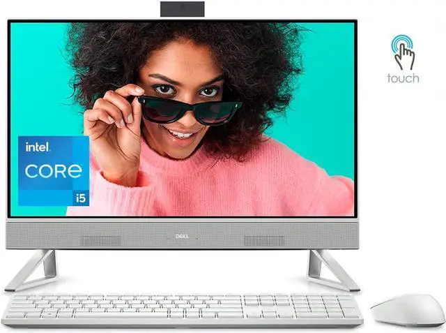 Main image of Dell Inspiron 5410 24" Inch Full HD TouchScreen All-In-One PC,12th Gen Intel Core i5-1235U 10-Core Processor,12GB DDR4,256GB SSD Plus 1TB HDD, Intel Graphics,Wifi-AX, Bluetooth,HDMI,Windows 11 Pro