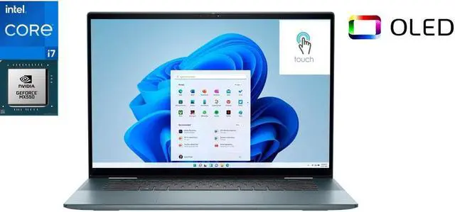 Main image of Dell Inspiron 7620 16" OLED UHD+ 3840 X 2400  2-in-1 Laptop,12th Gen Intel Core i7-1260P Processor,16GB DDR4,512GB SSD,NVIDIA GeForce MX550 2GB,Wifi-AX,Bluetooth,Windows 11 Pro