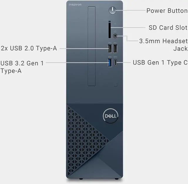 Alt view image 2 of 4 - Dell Inspiron 3030 Small Form Desktop,Intel Core i3-14100 Quad-Core Processor,8GB DDR5,512GB SSD, Intel UHD Graphics,Wifi-6,Dual Monitor Capable, Windows 11 Pro