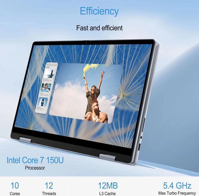 Alt view image 3 of 6 - Dell Inspiron 14" FHD+ (1920 x 1200) 2-in-1 Touchscreen Notebook,Intel Core 7 150U Processor,64GB DDR5,4TB SSD,Intel Graphics,Wifi-AX,Windows 11 Pro
