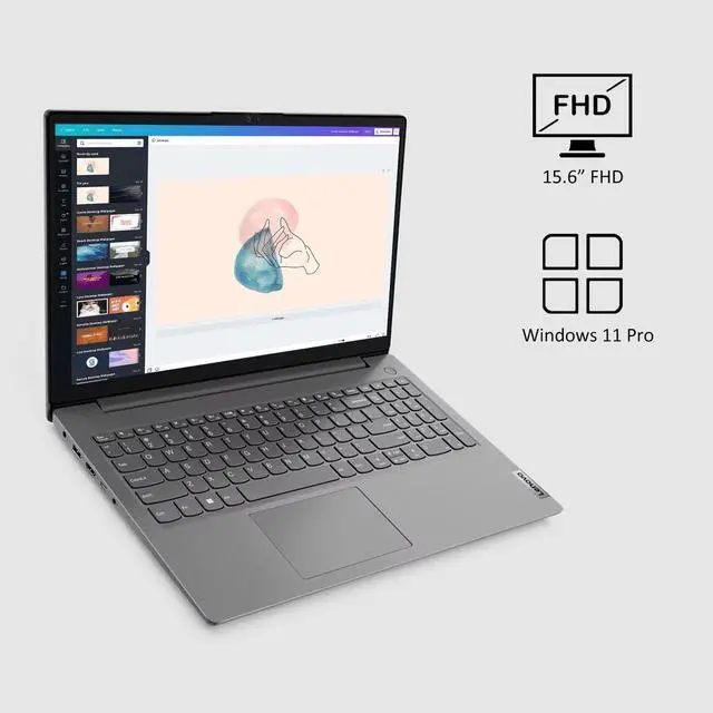 Alt view image 3 of 5 - Lenovo V15 Business Laptop, 15.6" Full HD Display,Intel Core i7-1255U Processor,16GB DDR4,512GB SSD,Intel Iris Xe Graphics,WiFi-6, Windows 11 Pro