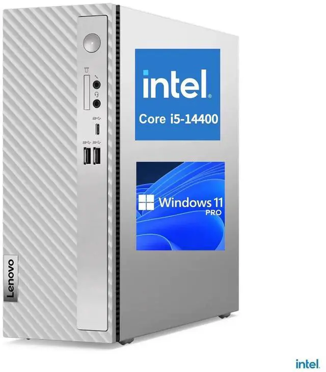 Alt view image 3 of 6 - Lenovo IdeaCentre,Intel Core i5-14400 Processor,8GB DDR4,512GB SSD,Intel UHD Graphics,Dual Monitor Capable,Windows 11 Pro