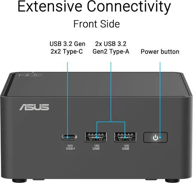 Alt view image 2 of 6 - Asus NUC 15 Pro Mini PC| Intel Core 7 240H Processor|64GB DDR5|2TB SSD|Wifi-7|Windows 11 Pro