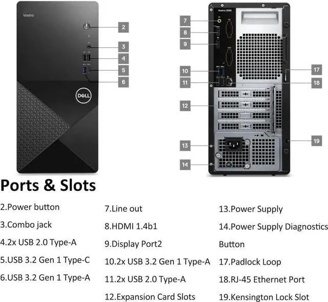 Alt view image 2 of 5 - Dell Vostro Desktop | 12th Gen Intel Core i9-12900K|64GB DDR5|1TB SSD| WiFi-6| Dual Monitor Support| Windows 11 Pro