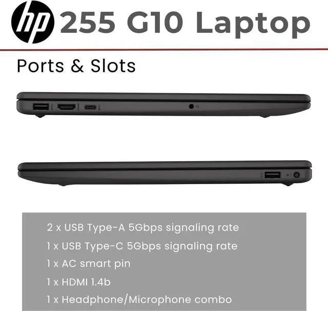 Alt view image 2 of 5 - HP 255 G10 Business Laptop |15.6" FHD Display| AMD Ryzen 7 7730U|64GB DDR4| 1TB SSD|Wifi-6|Windows 11 Pro