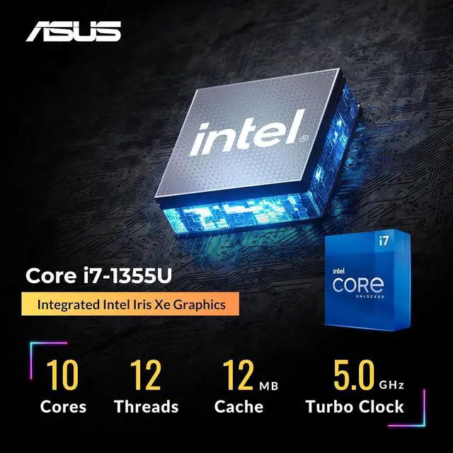 Alt view image 4 of 5 - ASUS VivoBook| 15.6" Full HD TouchScreen| Intel Core i7-1355U| 16GB DDR4| 1TB SSD| Intel Iris Xe Graphics| Wifi-6| Windows 11 Home| Slim, Sleek, and Stylish Silver Design