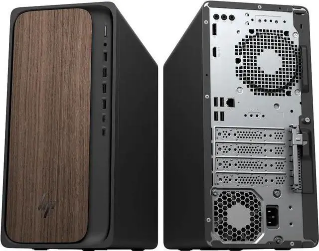 Alt view image 3 of 7 - HP OmniDesk Desktop| Intel Core Ultra 7 265| 32GB DDR5| 4TB SSD|Wifi-6| Dual Monitor Support| Windows 11 Pro| Dark Wood
