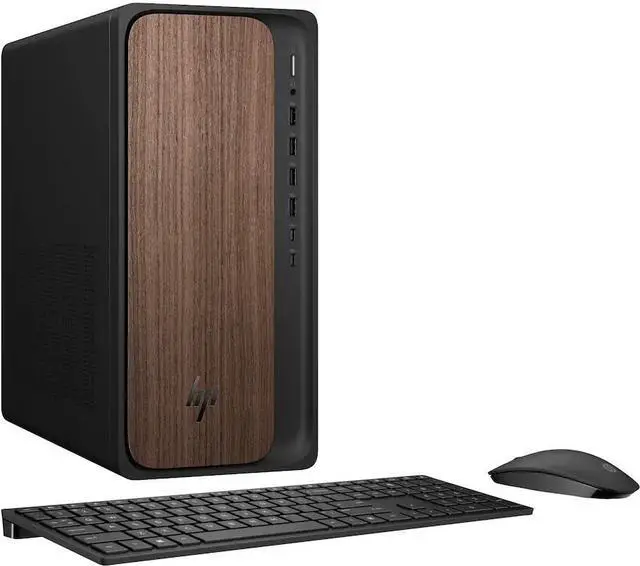 Alt view image 6 of 7 - HP OmniDesk Desktop| Intel Core Ultra 7 265| 32GB DDR5| 4TB SSD|Wifi-6| Dual Monitor Support| Windows 11 Pro| Dark Wood