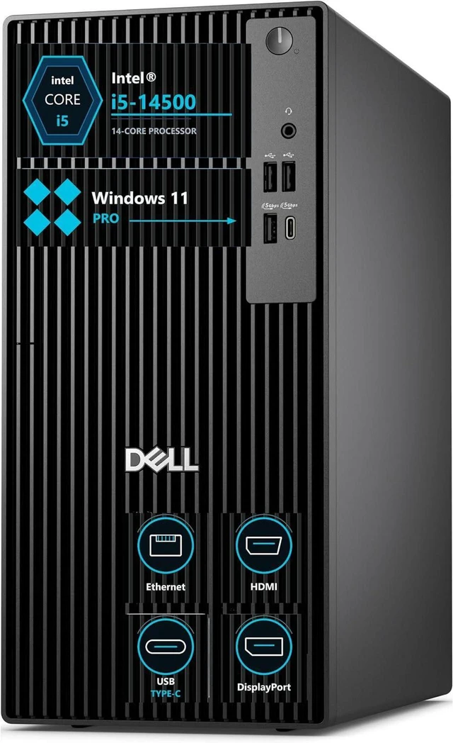 Main image of *OPEN CARTON* Dell Pro Tower| Next Gen Optiplex| Intel Core i5-14500| 16GB DDR5| 256GB SSD|Wifi-AX|Dual Monitor Support| Windows 11 Pro| Business Desktop Computer