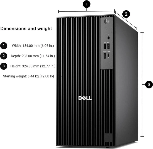 Alt view image 4 of 5 - Dell Pro Tower| Next Gen Optiplex| Intel Core i3-14100| 32GB DDR5| 256GB SSD|Wifi-AX|Dual Monitor Support| Windows 11 Pro| Business Desktop Computer