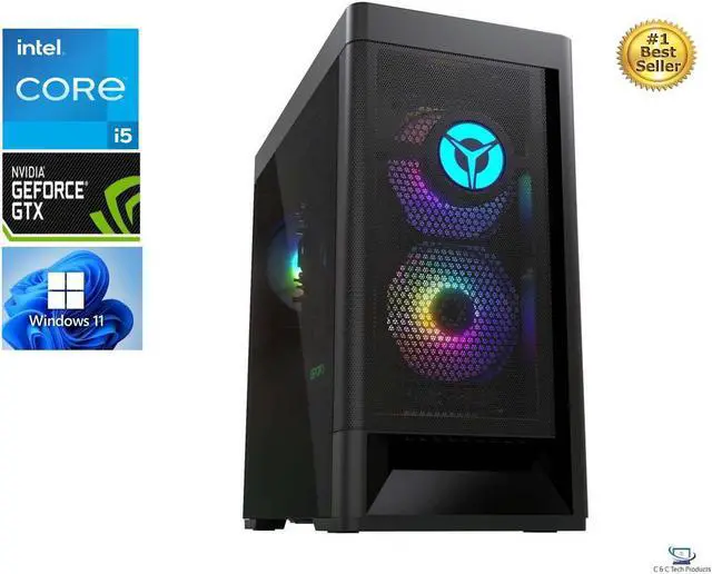 Main image of Lenovo Legion 5i Gaming Tower 11th Generation Intel Core i5-11400 6-Core Processor, 8GB DDR4, 256GB SSD Plus 1TB HDD, 6GB NVIDIA GeForce GTX 1660 Super, Wifi-AX, Bluetooth, USB, HDMI, Windows 11 Home