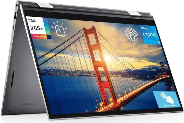 Main image of Dell Inspiron 5410 14" Full HD 2-in-1 Touchscreen Notebook,11th Generation Intel Core i5-1155G7,12GB DDR4 RAM,2TB SSD,Intel Iris Xe Graphics,Wifi 802.11AX,Bluetooth,HD Webcam,HDMI,Windows 10 Pro