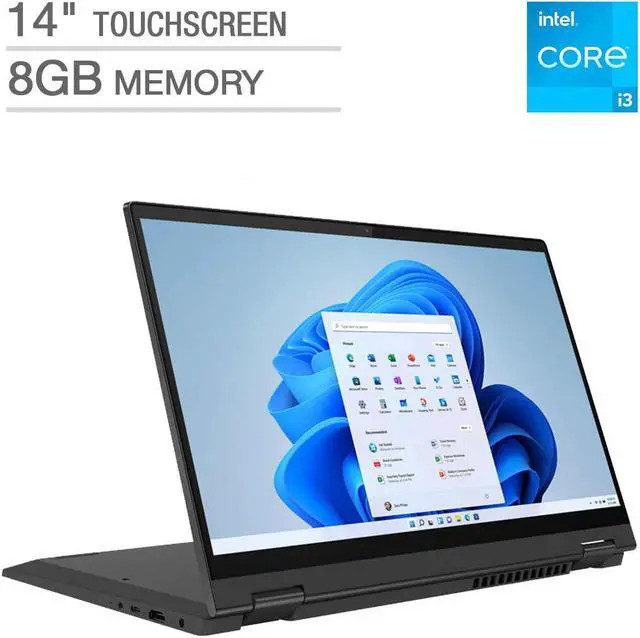 Alt view image 14 of 19 - Lenovo Flex 5 14" 2-in-1 Touchscreen Laptop - 12th Gen Intel Core i3-1215U - 1920 x 1200 - Windows 11 S Mode