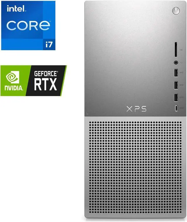 Alt view image 7 of 7 - Dell XPS 8960 Tower Desktop Computer - 13th Gen Intel Core i7-13700 16-Core up to 5.20 GHz CPU, 16GB DDR5 RAM, 512GB NVMe SSD + 2TB HDD, GeForce RTX 3050 8GB GDDR6, Killer Wi-Fi 6E, Windows 11 Pro